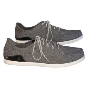 OluKai Manoa Hulu Gray Lace Up Sneakers Men's 11.5